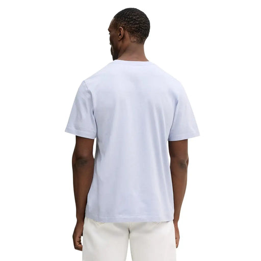 White cotton t shirt with simple crew neck and short sleeves for men by Calvin Klein Jeans