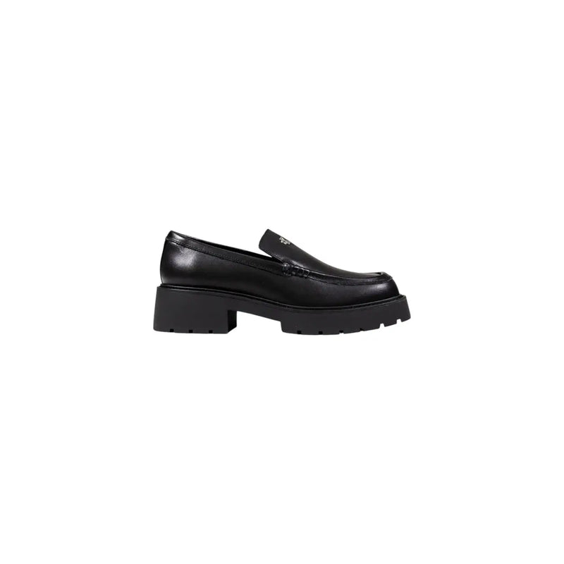 Calvin Klein Jeans womens black leather slip-on loafer with chunky sole