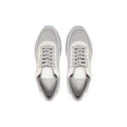 Calvin Klein Jeans Graue Damen-Sneaker aus Leder mit elegantem, modernem Design in Grau und Weiß