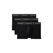 Schwarz Calvin Klein Boxershorts aus Baumwolle mit dezentem Gummibund und weißem Logo-Schriftzug, Vorderansicht