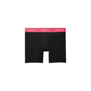 Schwarz Calvin Klein Herren-Boxershorts mit rosa Gummibund und weißem Logo für den Alltag