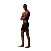 Schwarz Calvin Klein Herren-Boxershorts aus Polyester mit weißem elastischem Bund und Markenlogo