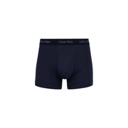 Calvin Klein Herren-Boxershorts aus dunkelblauer Baumwolle mit passendem Logo-Bund aus dem roten 3er-Pack.