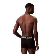 Schwarz Calvin Klein Baumwoll-Trunks für Herren mit weißem Logo-Bund im 3er-Pack