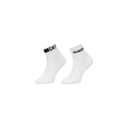Weiße Calvin Klein Baumwoll-Knöchelsocken mit schwarzem Logostreifen am Bündchen für Herren, Freizeitkleidung