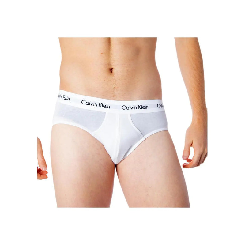 Weiß Calvin Klein graue Herren-Boxershorts aus Baumwolle mit Markenbund.