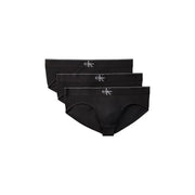 Schwarz Calvin Klein Herrenslips mit elegantem, minimalistischem Design und dezentem weißen Logo am Bund für den Alltag