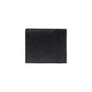 Calvin Klein Schwarze Herren-Ledergeldbörse mit minimalistischem Design und präziser Naht, 11 x 9,5 cm