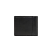 Calvin Klein Schwarze Herren-Ledergeldbörse mit minimalistischem Design und präziser Naht, Maße: 11 x 9 x 2 cm