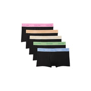 Set mit fünf Calvin Klein Schwarze Herren-Slips mit farbigem Gummibund im grauen Low-Rise-Stil