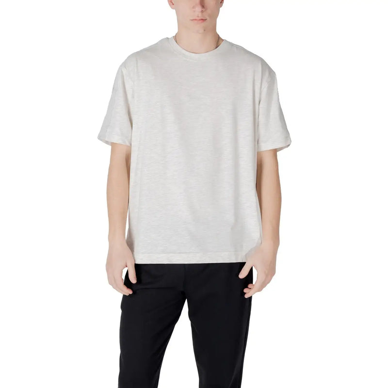 Calvin Klein Sport Herren-Baumwollshirt in Off-White t-shirt mit lockerer Passform und schlichtem Rundhalsausschnitt aus Baumwollmischgewebe
