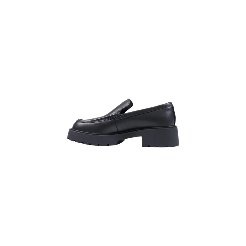 Schwarze Damen-Sneaker von Calvin Klein aus Leder mit klobiger Plateausohle aus schwarzem Leder.