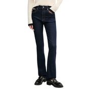 Calvin Klein womens blue dark indigo straight-leg five-pocket jeans