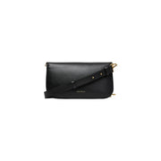 Coccinelle Schwarze Damen-Schultertasche aus Leder, 26 cm, mit elegantem, minimalistischem Design und goldfarbenen Beschlägen