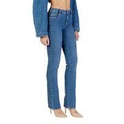 Colcci Damen-Jeans aus blauem Baumwoll-Denim, schmale Passform, gerades Bein und klassisches Fünf-Taschen-Design