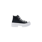 Converse Schwarze Chuck Taylor Damen-Sneaker aus Stoff mit weißen Schnürsenkeln und klobiger weißer Plateausohle.top Design