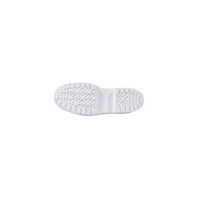 Weiße Gummischuhsohle mit geometrischem Profil converse Schwarze Chuck Taylor Damen-Sneaker aus Stoff, Rückseite