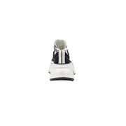 Converse Schwarze Damen-Sneaker Run Star Crush aus marineblauem Canvas mit weißer Gummisohle und schwarzen Streifen