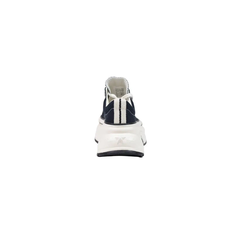 Converse Schwarze Damen-Sneaker Run Star Crush aus marineblauem Canvas mit weißer Gummisohle und schwarzen Streifen