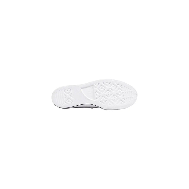 Converse Weiße Damen-Plateau-Sneaker aus Leder mit weißer Gummisohle, rautenförmigem Profil und schwarzem Randakzent