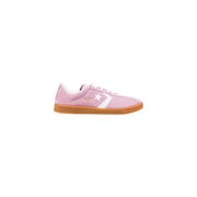 Converse Damen-Sneaker aus Leder, Modell Classic Ox, in Rosa-Wildleder mit weißem Sternenstreifen und hellbrauner Gummisohle