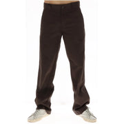 Dickies Schwarze Herren-Baumwollhose mit dunkelbraunem Chino-Stoff, geradem Bein und Gürtelschlaufen für Herbst und Winter