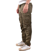 Diesel Grüne Herren-Cargohose aus Baumwolle mit mehreren Taschen und Kordelzugbund für die Freizeit.