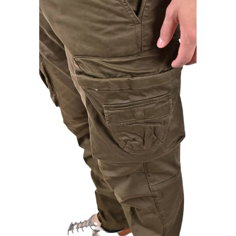 Diesel Grüne Herren-Cargohose aus Baumwolle mit mehreren Taschen und strapazierfähigem Material für robustes Tragen