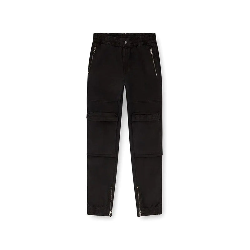 Diesel Schwarze Herren-Cargohose mit Reißverschlussdetails, elastischem Bund und Taschen – Herbst/Winter-Stil
