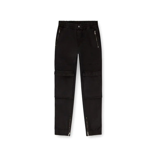 Diesel Schwarze Herren-Cargohose mit Reißverschlussdetails, elastischem Bund und Taschen – Herbst/Winter-Stil
