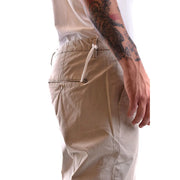 Dondup Beige Herren-Baumwollhose im Chino-Stil mit Kordelzugbund und Vordertaschen