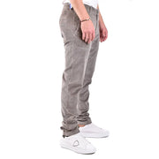 Dondup Graue Herren-Cordhose aus Baumwolle mit dezenter, vertikaler Rippstruktur und klassischer, schmal zulaufender Passform