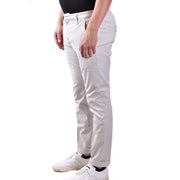 Dondup Graue Herren-Baumwollhose in schmaler Passform, hellbeige im Chino-Stil mit umgeschlagenen Säumen.