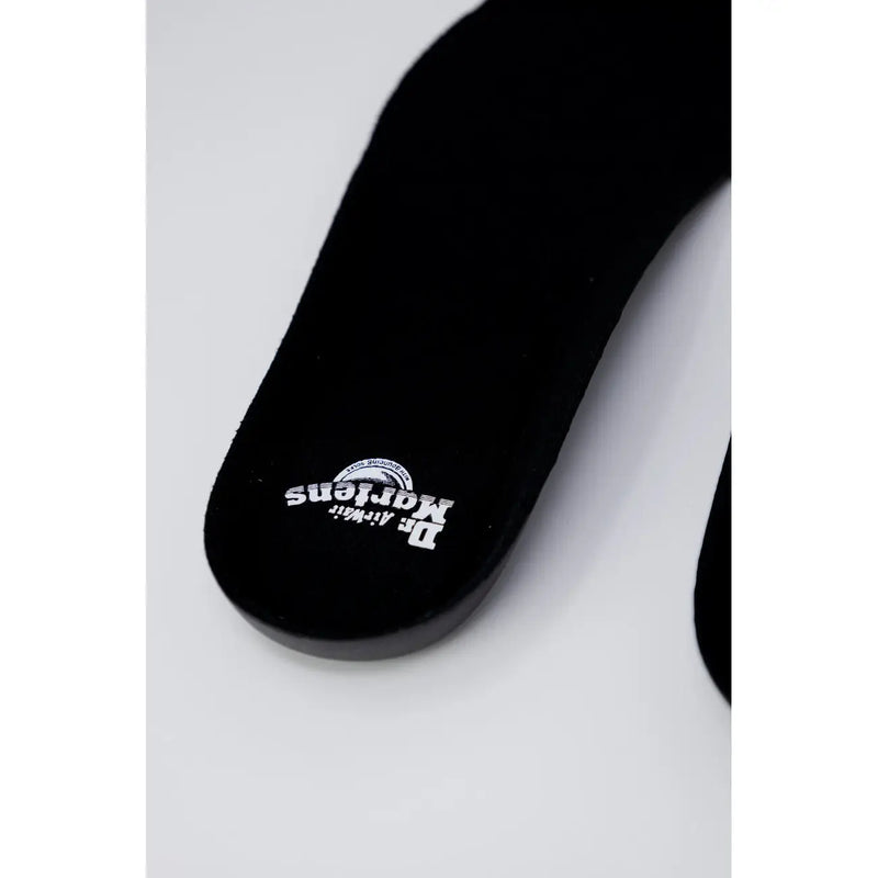 Schwarze Dr. Martens Damenschuhe aus Polyester mit raffiniertem Fersendesign und strapazierfähiger Verarbeitung