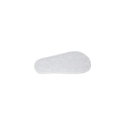 Ea7 women slip-on white slippers with white rubber sole featuring hexagonal and geometric tread pattern for spring summer use