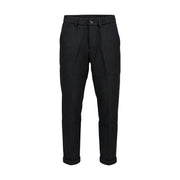 Schwarz Gianni Lupo Herren-Freizeithose aus Polyester mit elegantem, modernem Schnitt und dezenten Bundfalten.