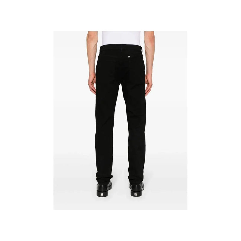 Schwarze, schmal geschnittene Stretch-Jeans aus Baumwolle von Givenchy für Herren mit dezenten Ziernähten