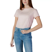 Guess Active schwarzes Kurzarmhemd t-shirt mit Strass-Rundhalsausschnitt und gesticktem Logo
