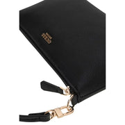 Schwarz guess Handgelenktasche mit strukturierter Lederoberfläche und goldfarbenen Beschlägen von guess Schwarze Tragetasche aus Kunstleder für Damen