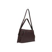 Guess Braune Damenhandtasche aus Polyurethan, 43 x 23 x 12 cm, mit elegantem, dunkelbraunem Leder-Schulterriemen und minimalistischen Ziernähten.