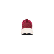 Guess Damen-Plateau-Sneaker aus bordeauxfarbenem Polyester mit einem Obermaterial aus leuchtend fuchsiafarbenem Mesh und Wildleder sowie einer weißen Zwischensohle