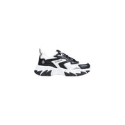 Schwarz-weiß, grob Guess Damen-Sneaker mit markantem, kantigem Design und Logo aus grauem Polyester und Polyurethan zum Schnüren