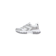 Guess Damen-Sneaker, grau, aus Polyester-Polyurethan, mit Schnürung, Mesh-Obermaterial, Zickzack-gemusterter Zwischensohle und strukturierter Außensohle
