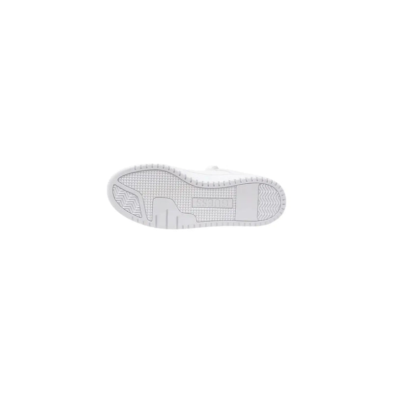 Rückseite guess Weiße Damen-Sneaker aus Polyurethan mit Schnürung, weißer Gummisohle mit Puma-Logo und strukturierter Grifffläche