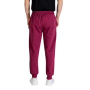 Icon Herren-Jogginghose aus bordeauxroter Baumwolle mit elastischem Bund und gerippten Bündchen, Winterpassform
