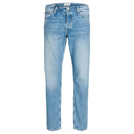 Light blue denim jeans by Jack and Jones, made of 100 percent cotton for Fall Winter