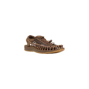 Keen Damen-Sandalen, braun, aus synthetischem, gewebtem Leder, mit geflochtenem Design und hellbrauner Gummisohle, ideal für den Frühling