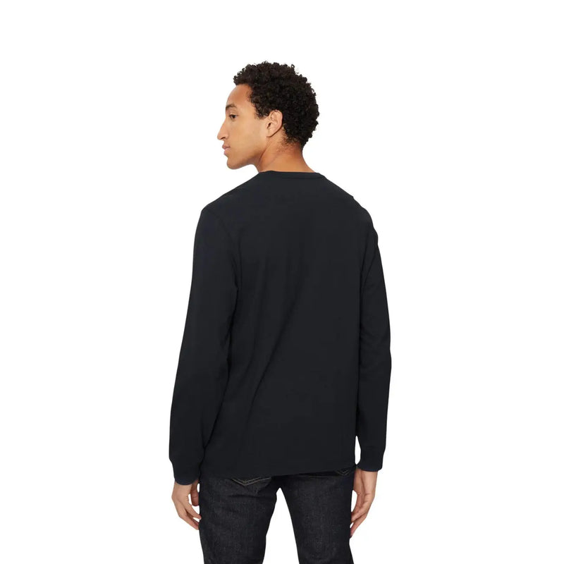Levi's Herren Original T-Shirt aus schwarzer Baumwolle, langärmelig, Rundhalsausschnitt, für die Freizeit