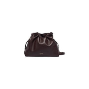 Liu Jo Damen-Einkaufstasche aus braunem Polyurethan, 32 cm, mit elegantem, dunkelbraunem Leder-Umhängegurt und Kordelzug top Schließung