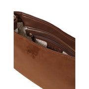 Kleine braune Damenhandtasche von Liu Jo aus Polyester mit Reißverschlusstasche und geprägtem Markenlogo auf der Außenseite